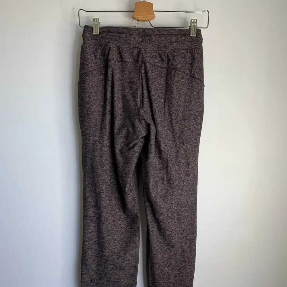 Lululemon Ready To Rulu Pant Heathered Spanish Rose Black Womens Size 4